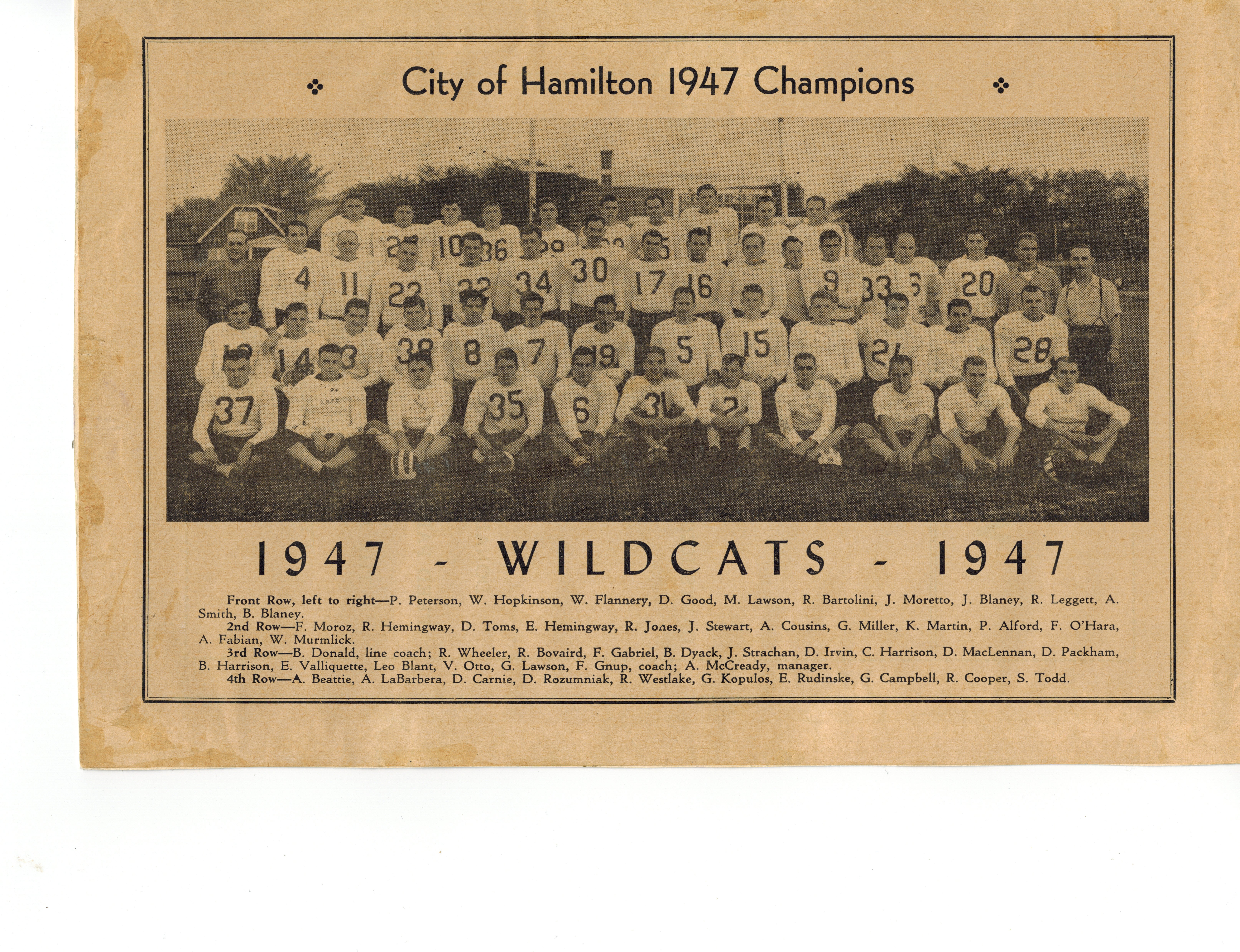 1947 Hamilton Wildcats